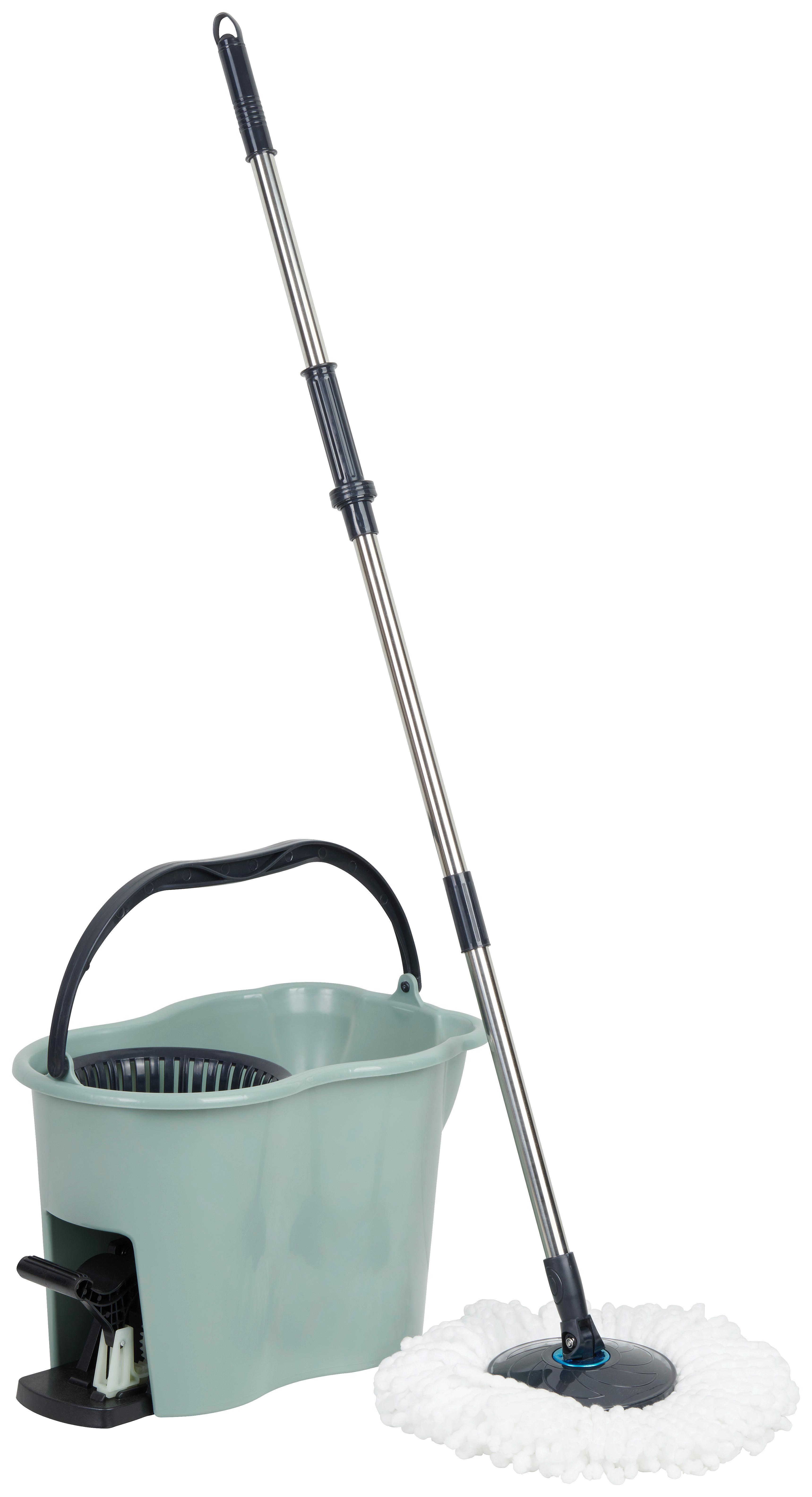 Set Za Čišćenje 2/1 Spinning Mop - bijela/zelena, metal/tekstil (44/30/31cm) - Modern Living