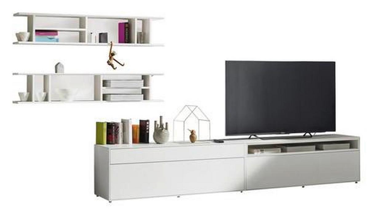 ELEMENT WISZĄCY NOW! EASY - biały, Design, materiał drewnopochodny (128/25,6/25cm) - Now by hülsta