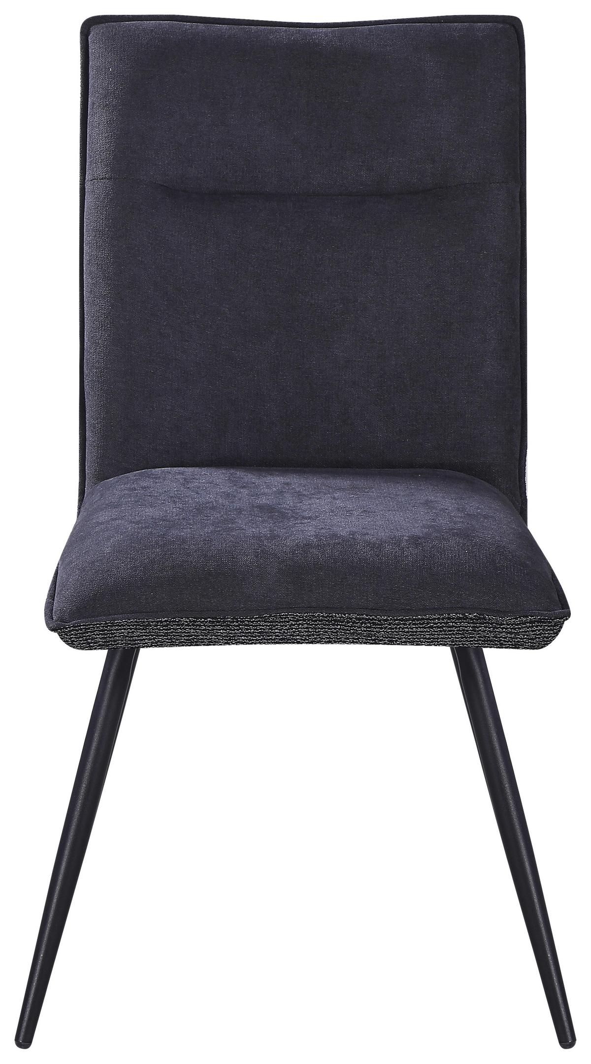 Stuhl Nova Grau - Schwarz/Grau, MODERN, Textil/Metall (47/88/63cm) - Premium Living