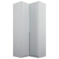 Kutni Ormar Za Odjeću Alabama - svijetlo siva/boje aluminija, Moderno, drvni materijal (100/229/102cm) - Modern Living