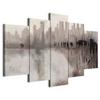 Slika Na Platnu City In The Rain - siva/krem barve, Basics, tekstil/leseni material (100/50/1,2cm) - artgeist