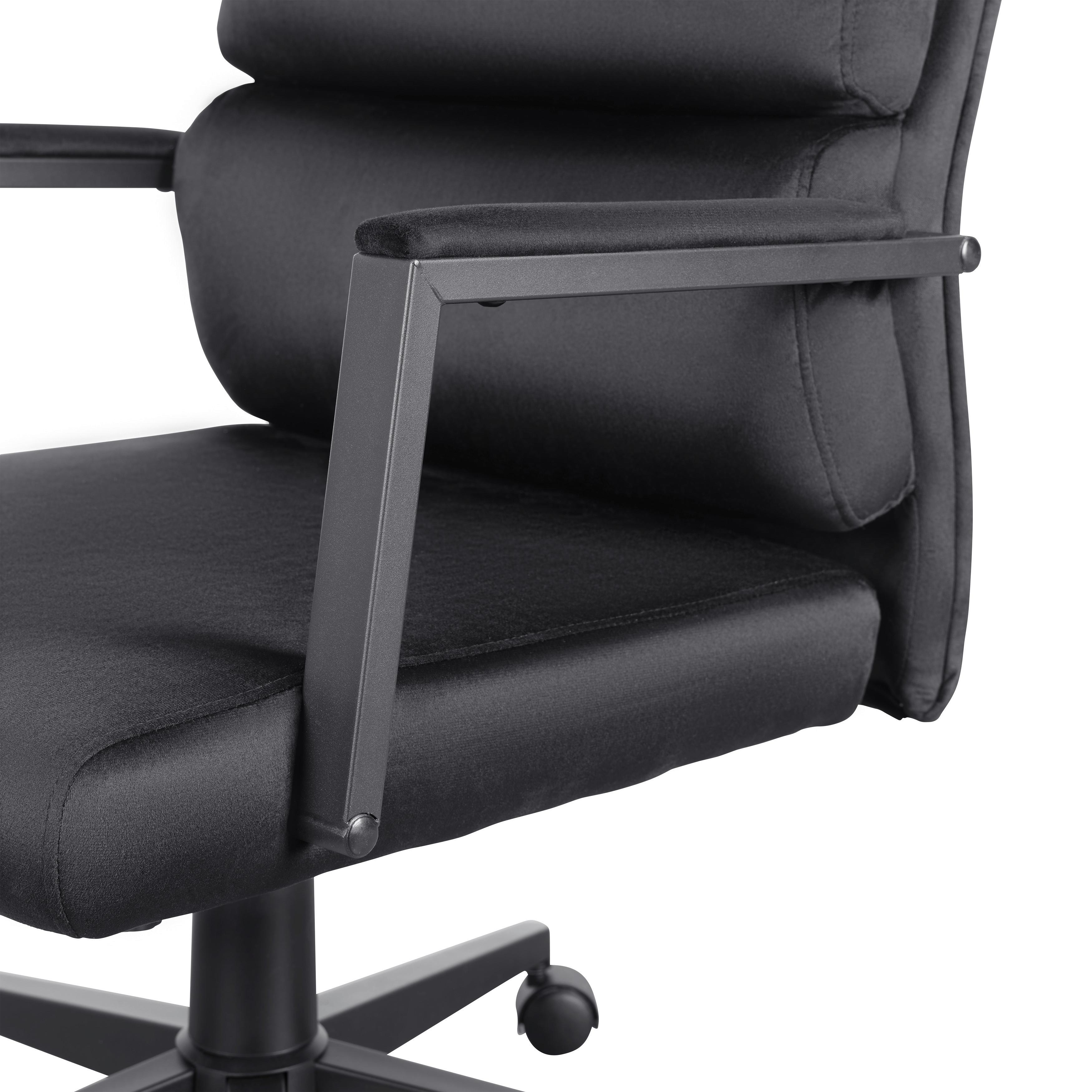 KONTORSSTOL MAN IN BLACK -EXKLUSIV- - svart, Modern, metall/textil (58/108-118/57cm) - Mömax