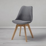 STUHL in Grau 'Rocksi' - Buchefarben/Grau, MODERN, Holz/Kunststoff (48/82,5/43cm) - Bessagi Home
