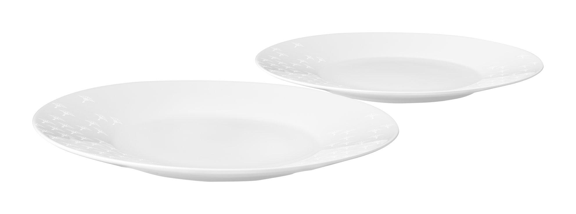 KOMPLET TALERZY OBIADOWYCH 13885-522008-28655 - biały, Design, ceramika (28cm) - Joop!