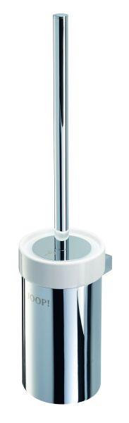 KOMPLET DO WC JOOP! FIXED - biały/kolor chromowy, Basics, tworzywo sztuczne/metal (9,5/41cm) - Joop!