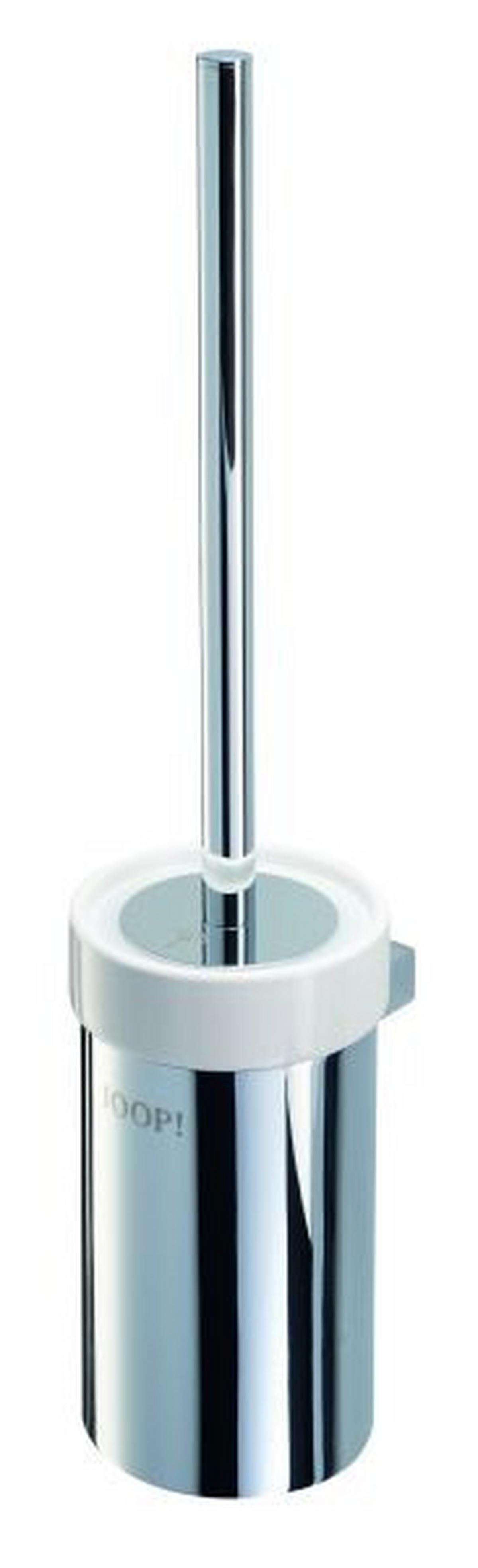 KOMPLET DO WC JOOP! FIXED - biały/kolor chromowy, Basics, tworzywo sztuczne/metal (9,5/41cm) - Joop!