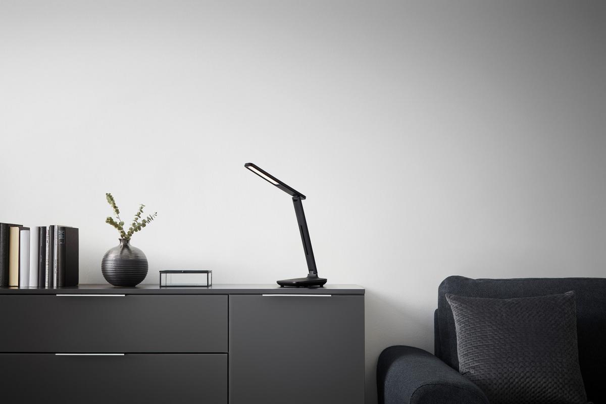 Schreibtischleuchte Denise max. 6 Watt - Schwarz, Lifestyle, Kunststoff (35cm) - Modern Living