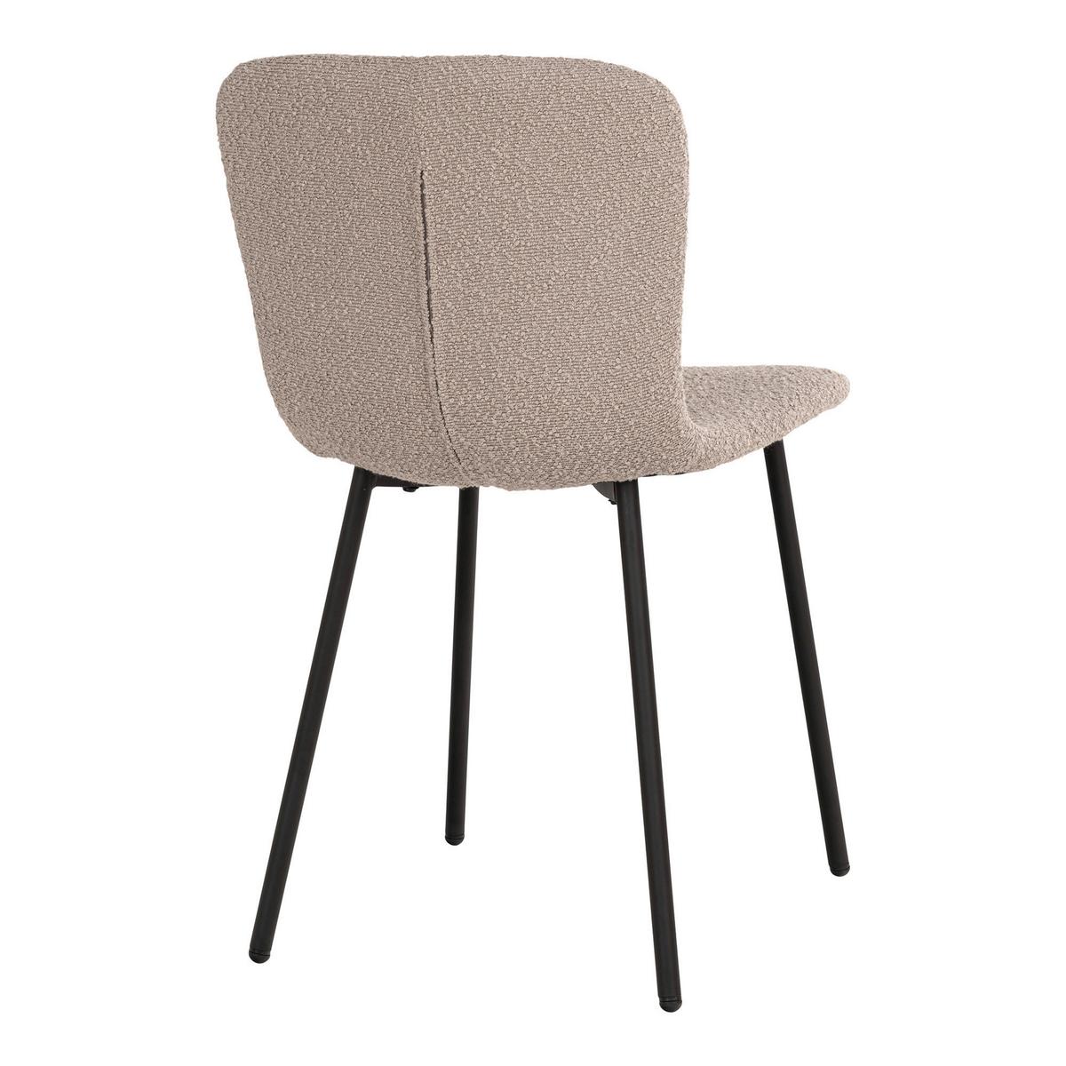 Stuhl-Set Halden 2er-Set Beige/Schwarz - Beige/Schwarz, MODERN, Textil/Metall (44/81/52cm) - MID.YOU