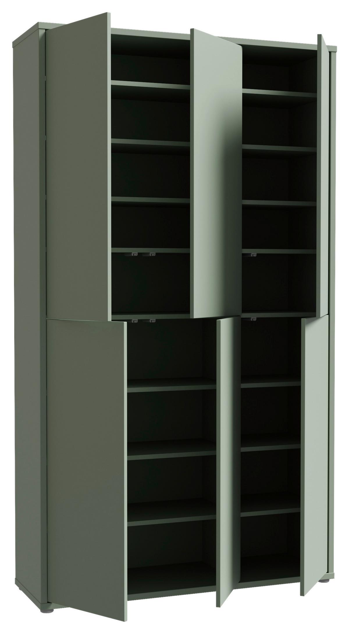 Ormar Za Cipele Alice Springs - siva/boje kadulje, Basics, drvni materijal/plastika (110/192/35cm) - Modern Living