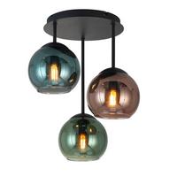 Deckenleuchte Gren Multicolor max. 25 Watt - Blau/Rot, MODERN, Glas/Metall (34.5/40,5cm)