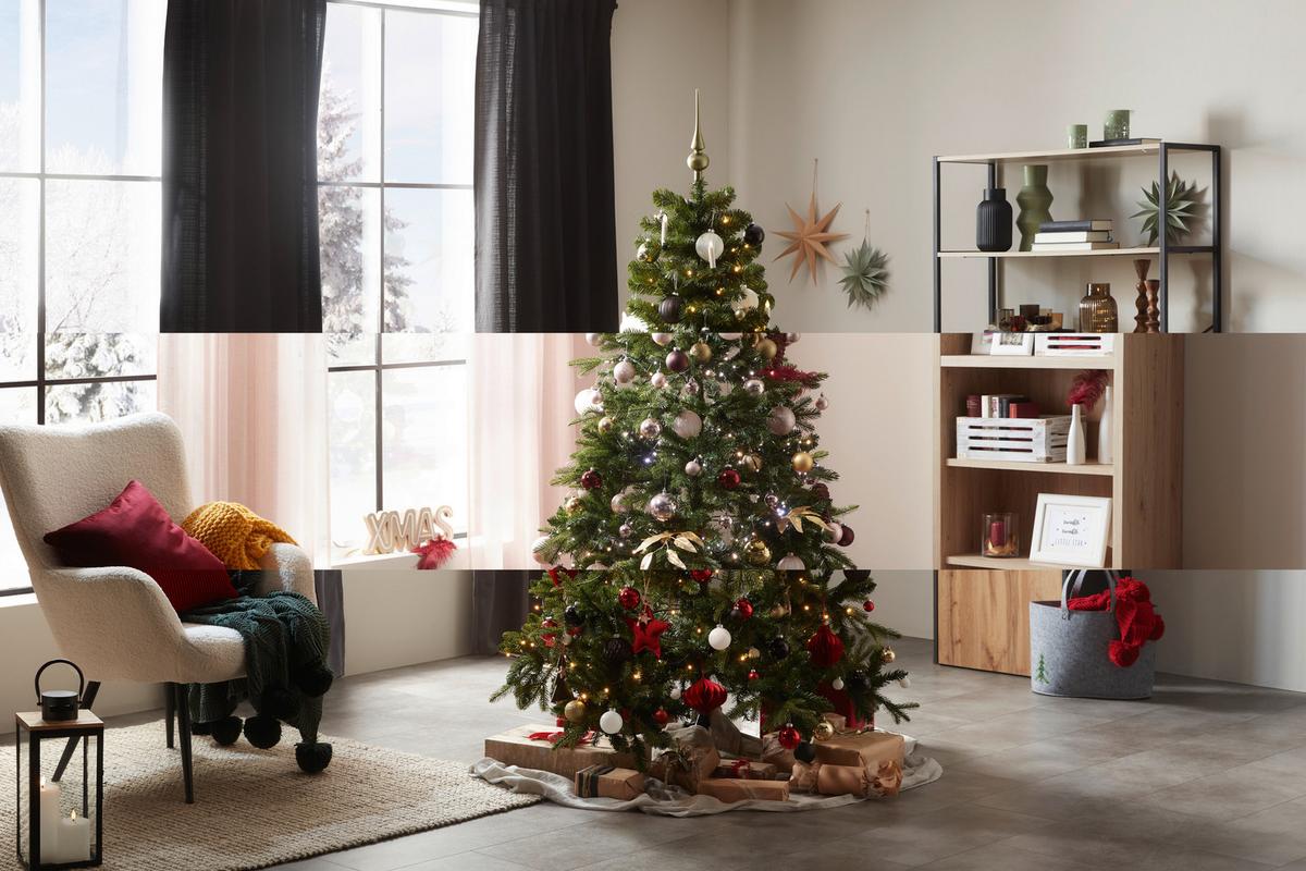 Weihnachtsbaum Brampton Grün - Basics, Kunststoff (127/185cm)