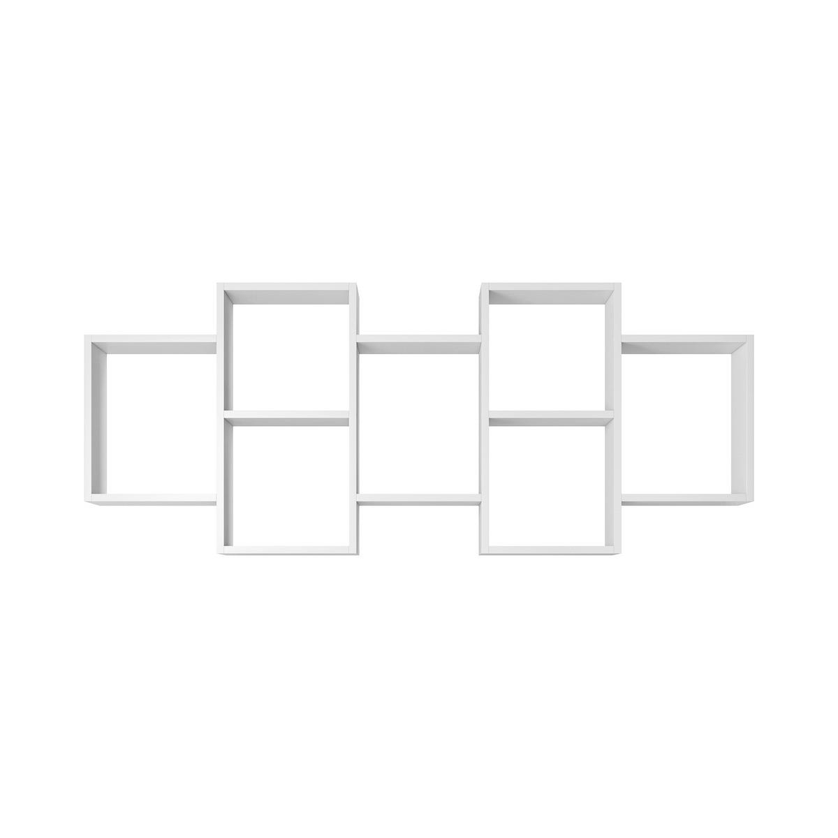 Stenski Regal Trio, Bela - bela, Basics, leseni material (160,8/65/18cm) - P & B