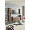 Oberschrank Walnussfarben - Chromfarben/Walnussfarben, MODERN, Glas/Holzwerkstoff (31/71/16cm) - Premium Living