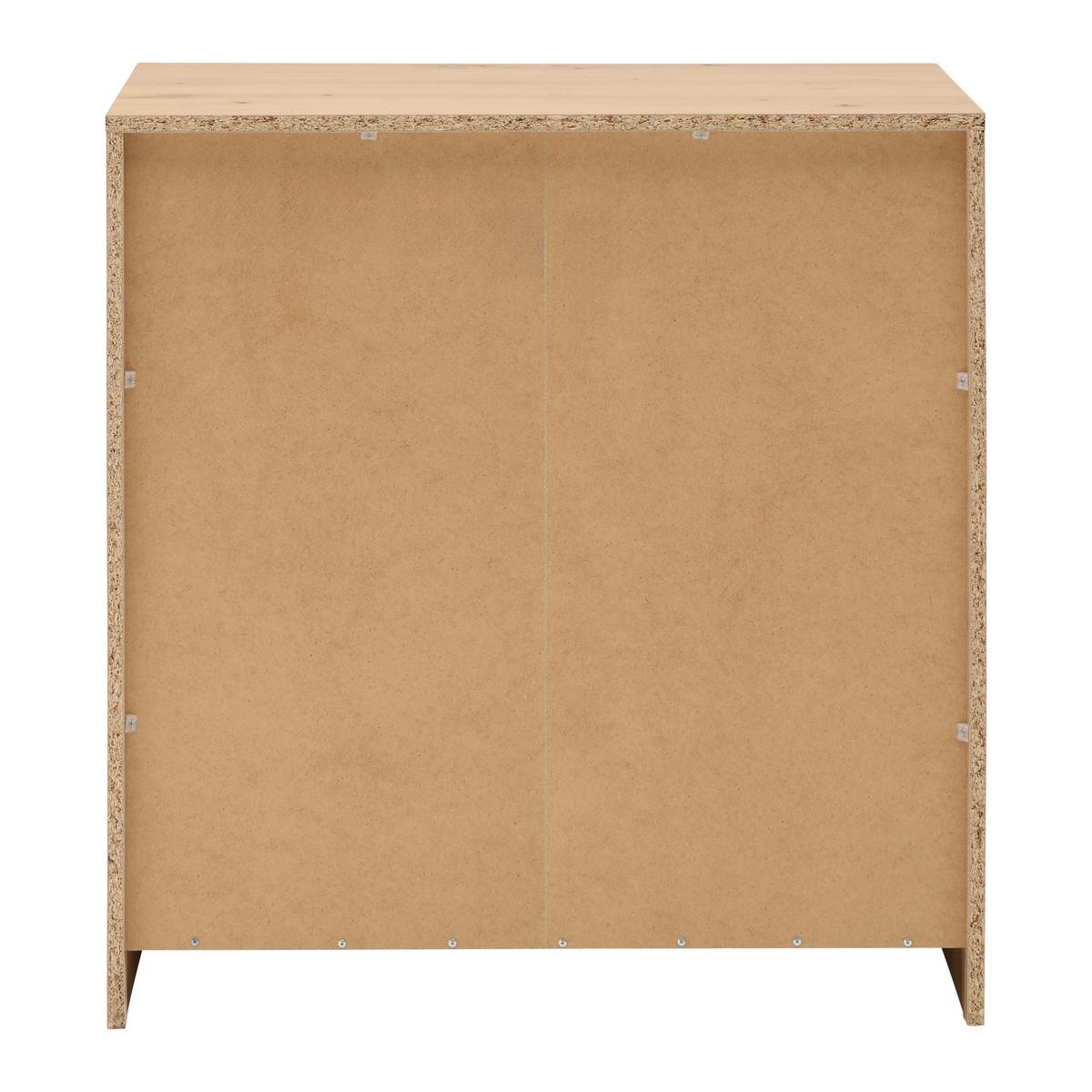 Kommode Mara Eiche Artisan - Silberfarben/Schwarz, KONVENTIONELL, Holzwerkstoff/Kunststoff (77/80/42cm) - Mömax