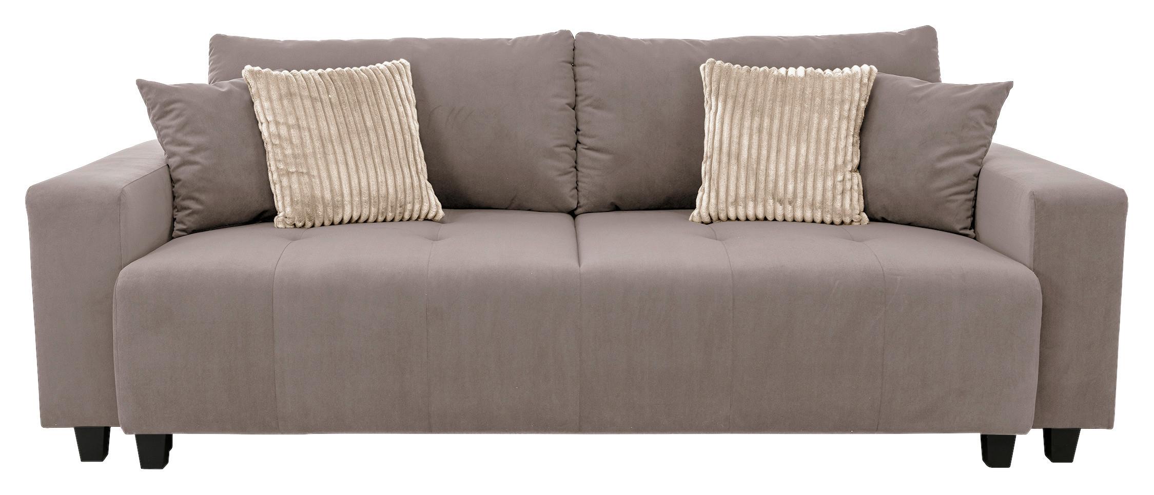 Canapea Bigsofa LILY - taupe, Trend, lemn/metal (240/119cm) - Luca Bessoni