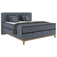 Boxbett Elena Blau ca. 160x200cm - Blau, KONVENTIONELL, Holz/Holzwerkstoff (160/200cm) - Sembella