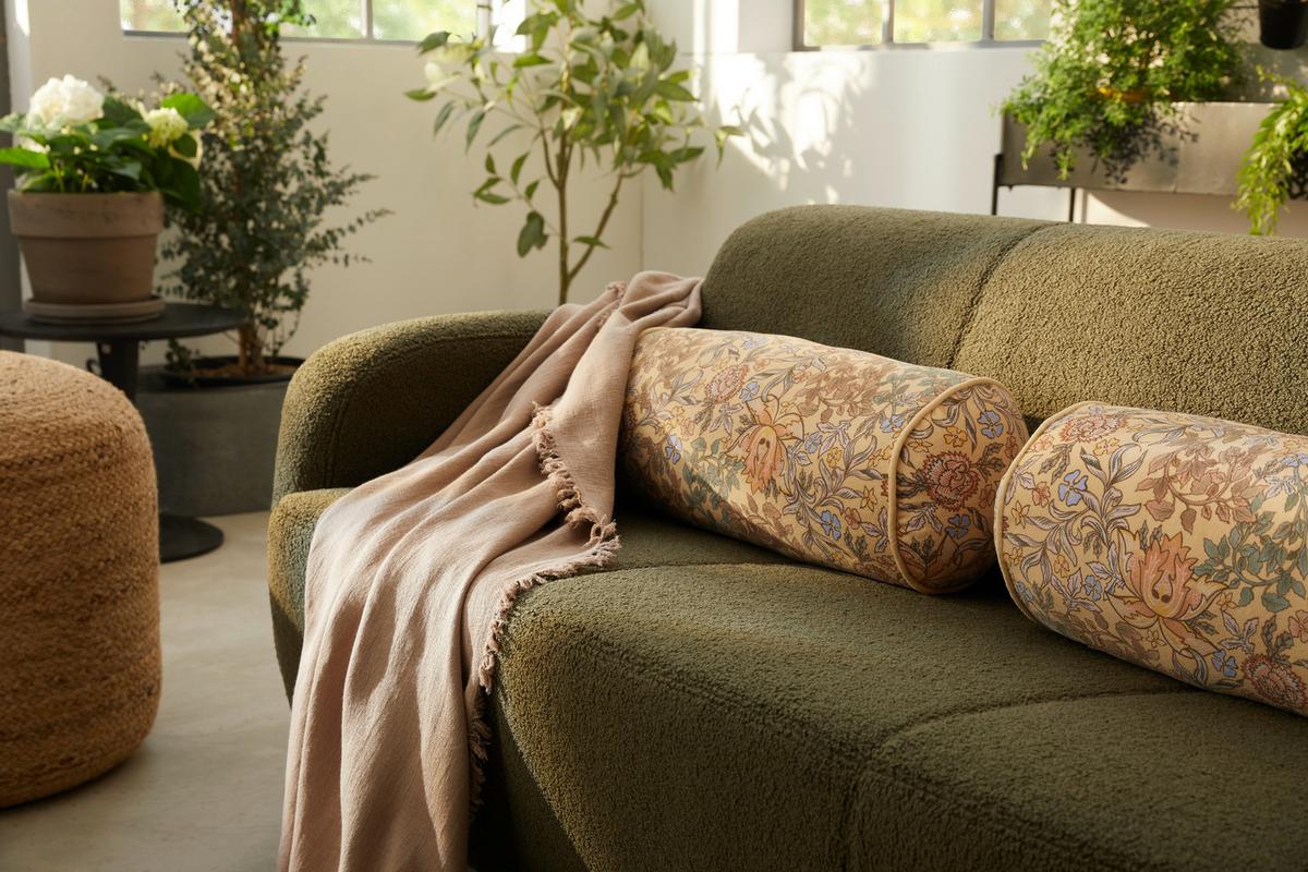 Trosjed Marone - tamno zelena/crna, Moderno, tekstil/metal (180/76/90cm) - Bessagi Home