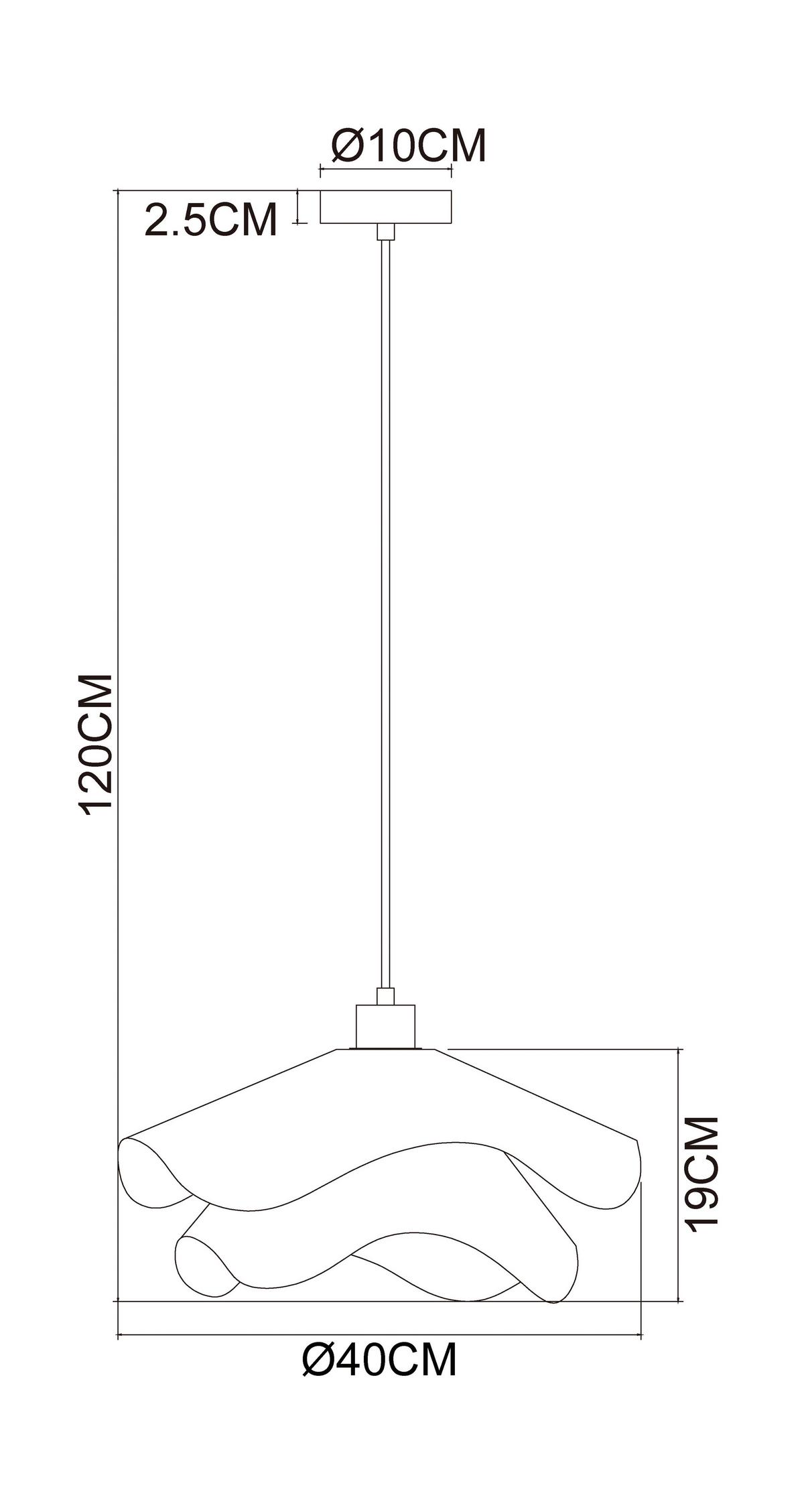 LAMPA WISZĄCA KAYA - brązowy, Design, metal/papier (40/120cm) - Collet's Monde