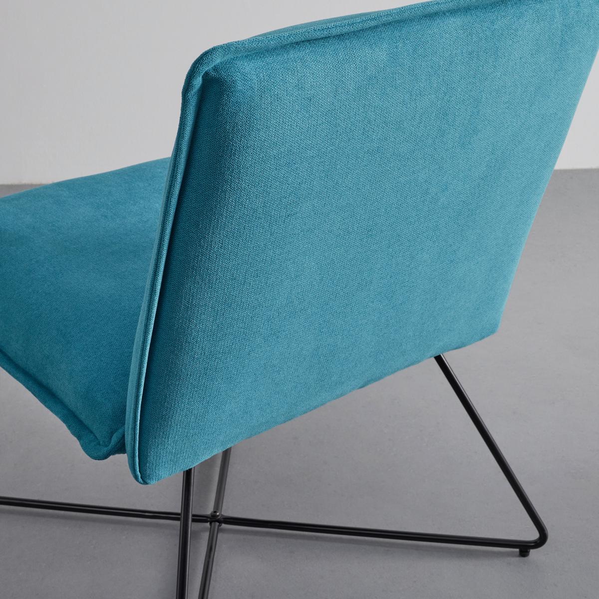 Sessel Filip Türkis Webstoff - Türkis, MODERN, Holz/Textil (63/82/69cm) - Bessagi Home