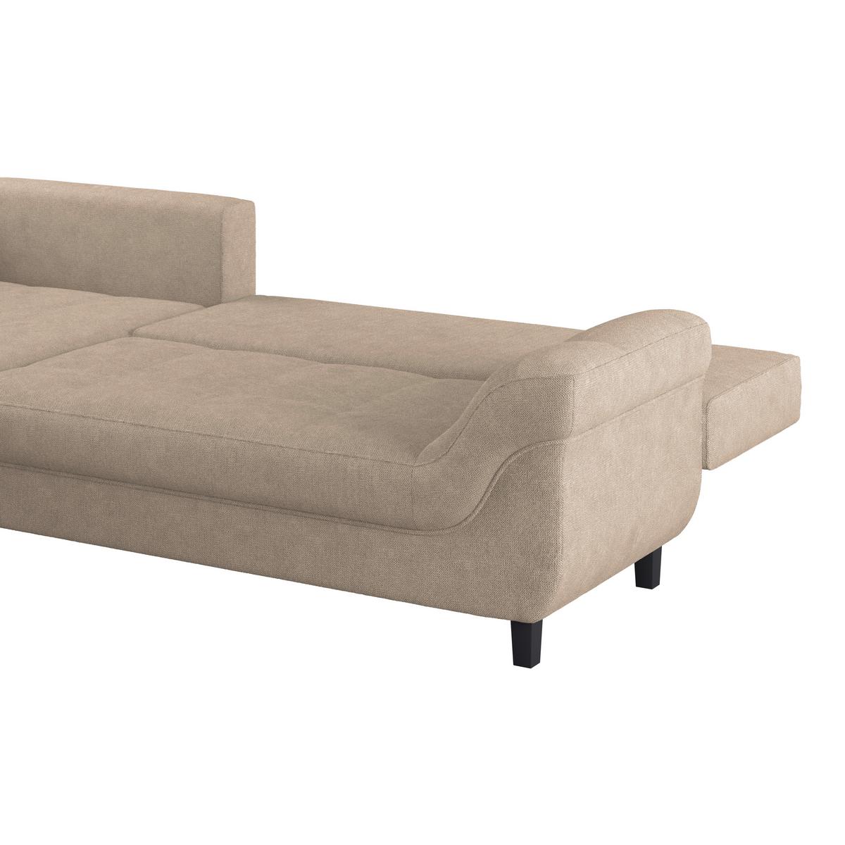 Colțar MENDOZA - bej, Design, textil (197/309cm) - Modern Living