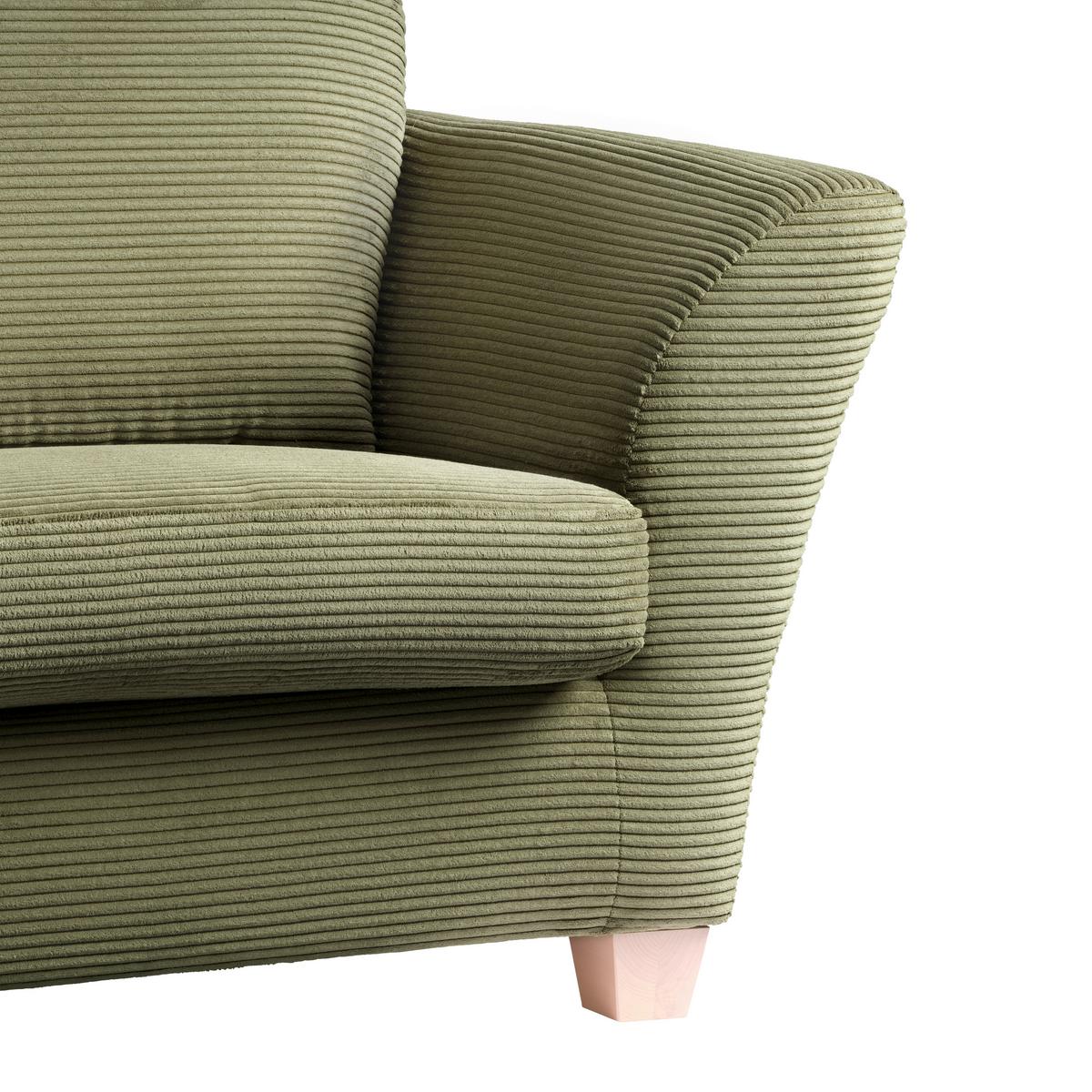 3-Sitzer-Sofa Devado Grün - Naturfarben/Grün, Holz/Textil (216/70-85/95cm) - Mömax