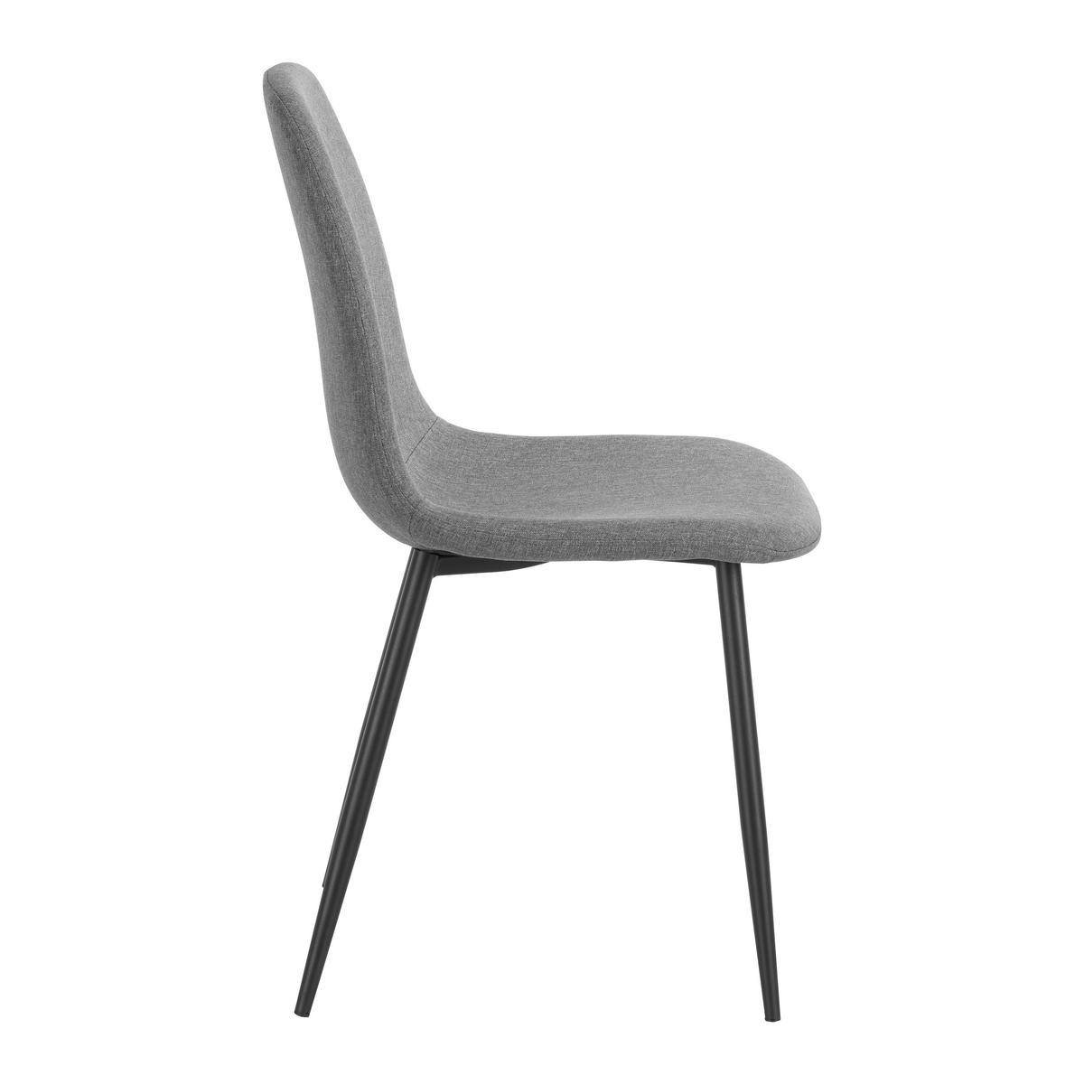 Stuhl Svenja Grau/Schwarz - Schwarz/Grau, Basics, Holz/Textil (44/87/56cm) - Mömax