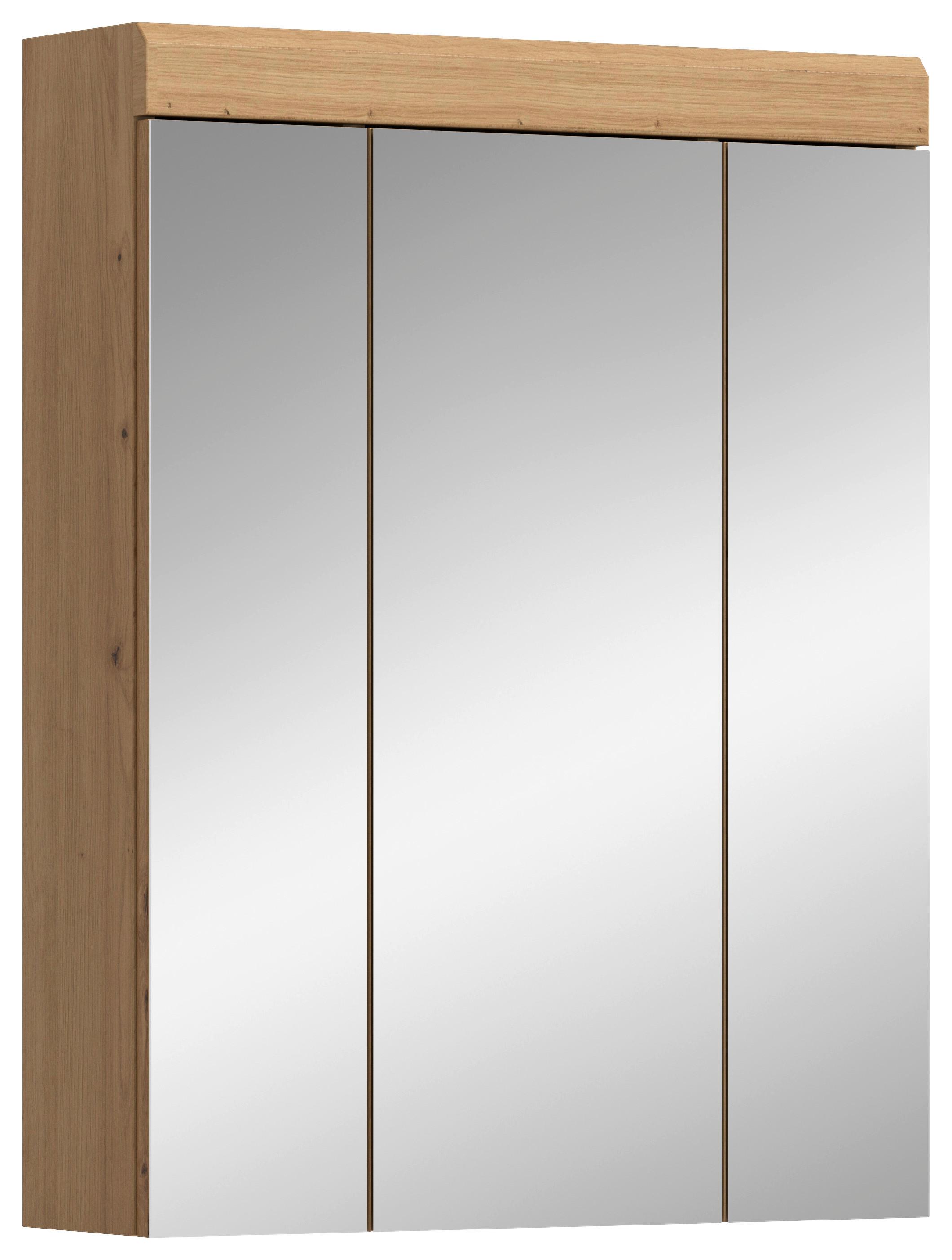 Spiegelschrank Scout ca. 60x79x18 cm Eichefarben - Salbeigrün/Eiche Artisan, MODERN, Glas/Holzwerkstoff (60/79/18cm) - MID.YOU