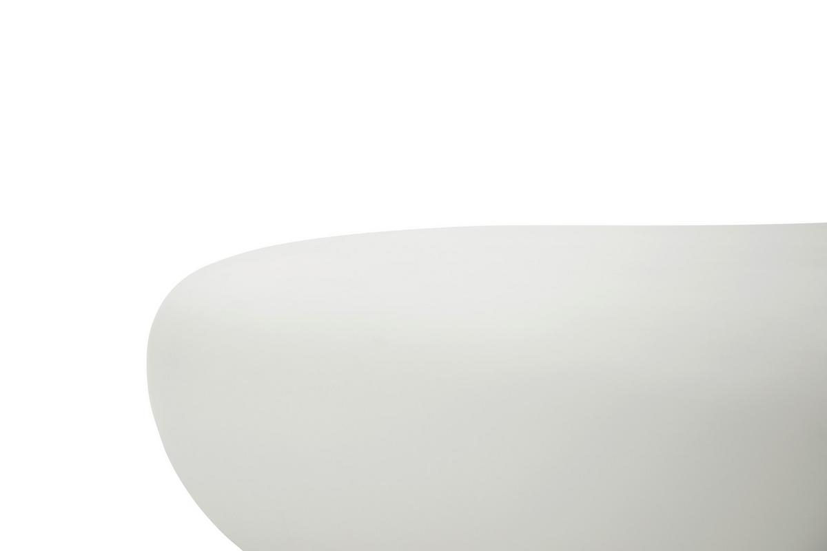 Loungetisch Hawaii Faserbeton Weiß - Weiß, KONVENTIONELL, Stein (99/71/32cm) - Gardenson