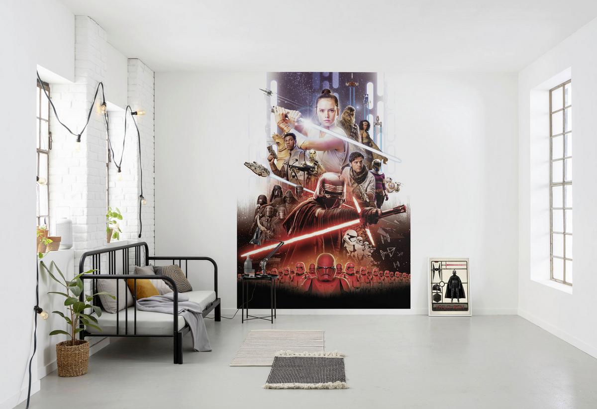 Fototapete Star Wars EP9 Movie Poster Rey ca. 184x254cm - Multicolor, Basics (184/254cm) - Komar