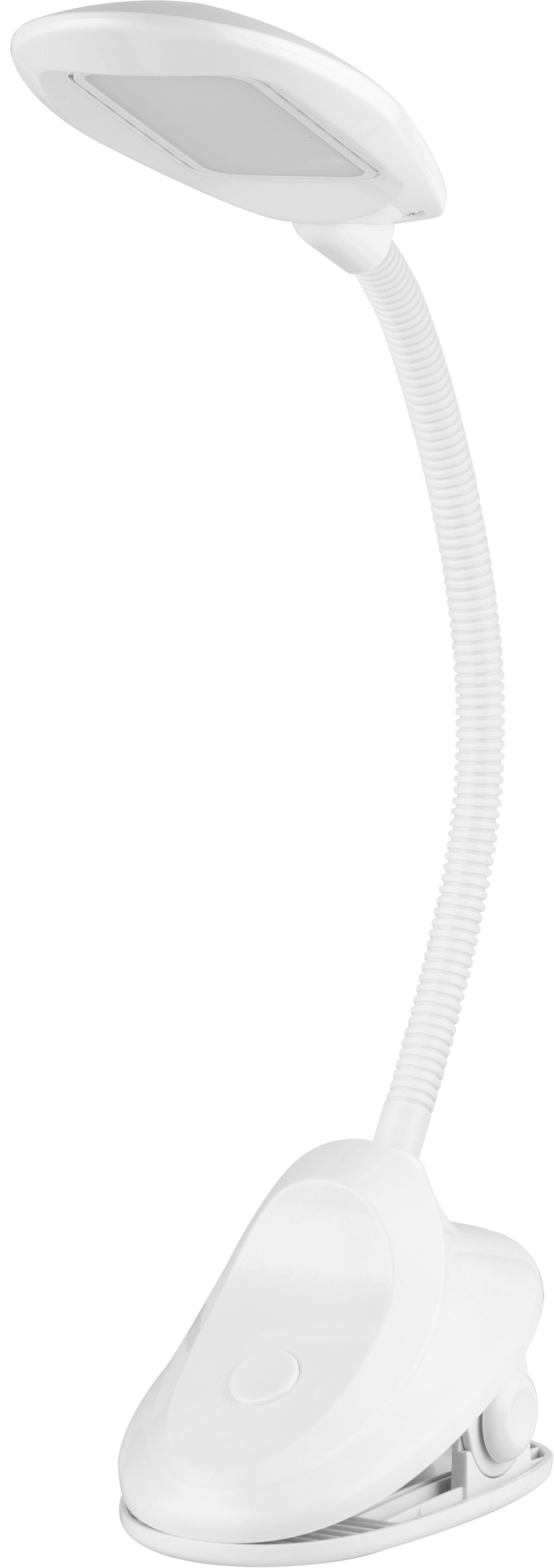 Namizna Led-svetilka Cipsi, S Sponko, 7 W - bela, Konvencionalno, umetna masa (57cm) - Modern Living