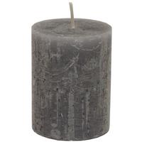 Stumpenkerze Lia In Grau - Grau, Modern (6,8/9cm) - Premium Living