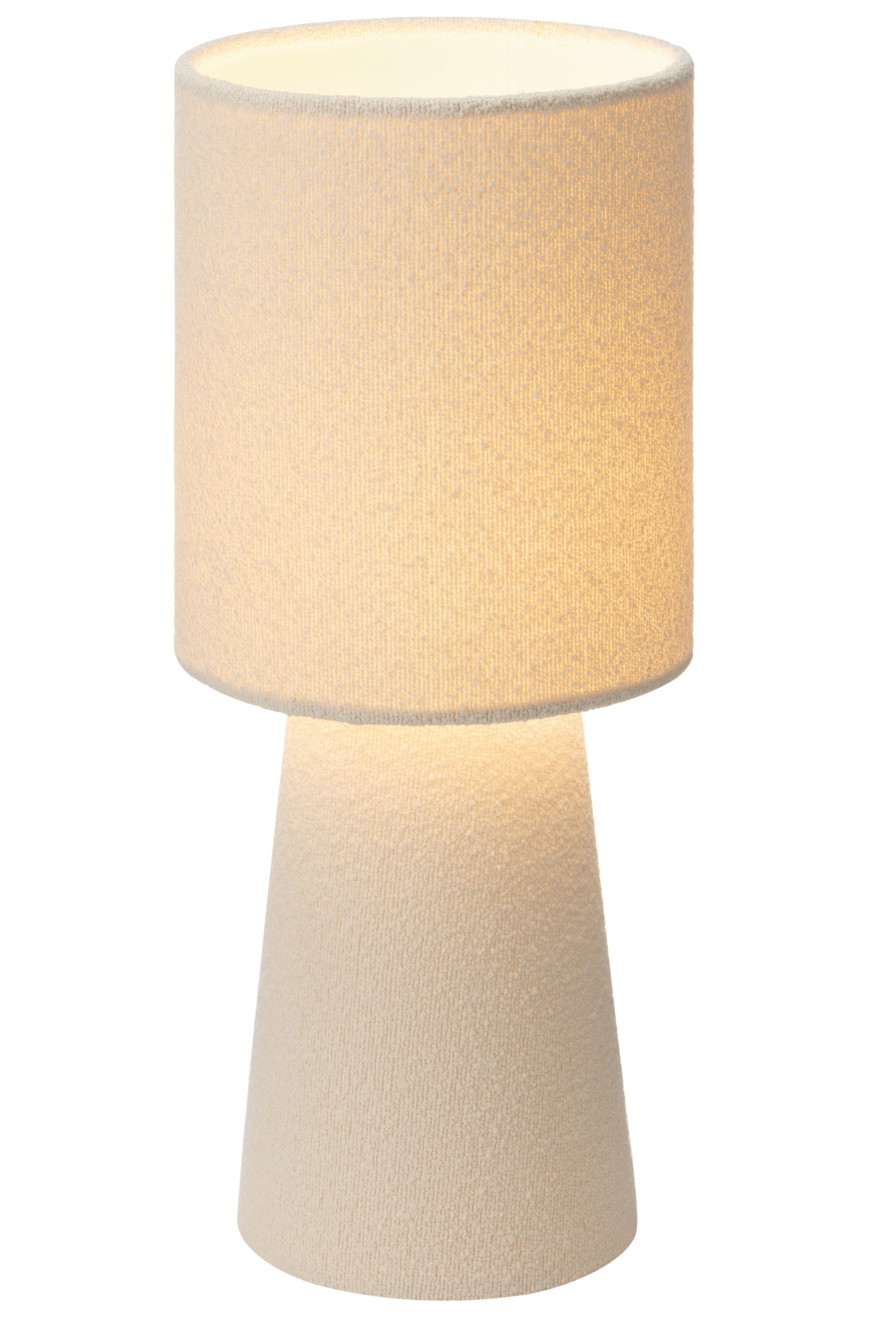 Tischleuchte Wite Weiß max. 25 Watt - Weiß, MODERN, Kunststoff/Textil (15/38cm) - Mömax
