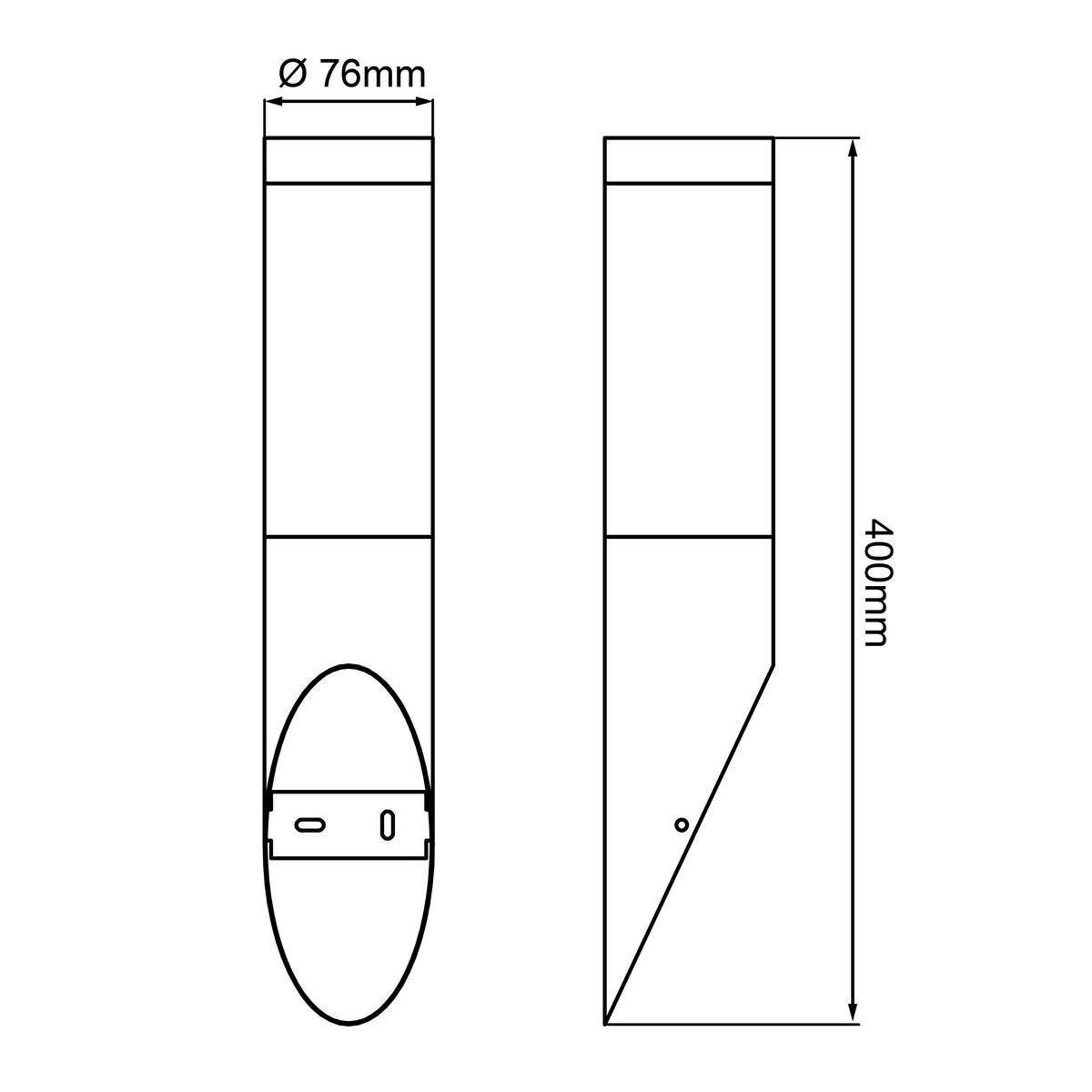 Außenwandleuchte Chorus Edelstahlfarben max. 40 Watt - Edelstahlfarben, KONVENTIONELL, Kunststoff (7,5/39,8cm) - Brilliant