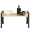 KÖKSHYLLA RITA - 1 - svart/naturfärgad, Modern, metall/naturmaterial (40/20/23cm) - Mömax