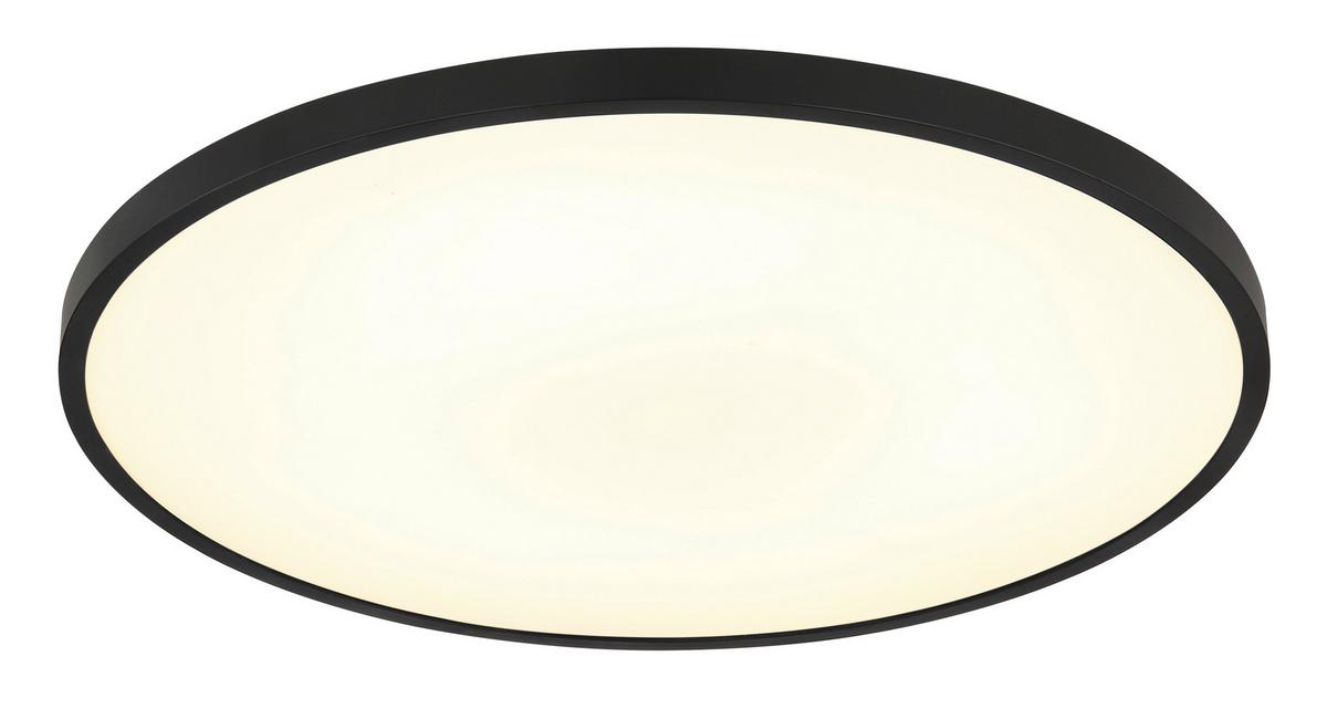 LED-DECKENLEUCHTE 41566-32S NIELSEN - Weiss/Schwarz, Konventionell, Kunststoff (40/4cm) - Globo