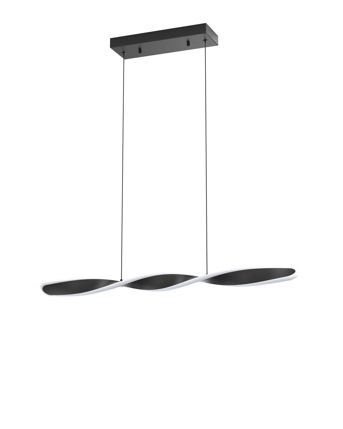 LAMPA WISZĄCA LED HENDERSON *SBN* - czarny, Design, tworzywo sztuczne/metal (89/6/150cm) - Novel