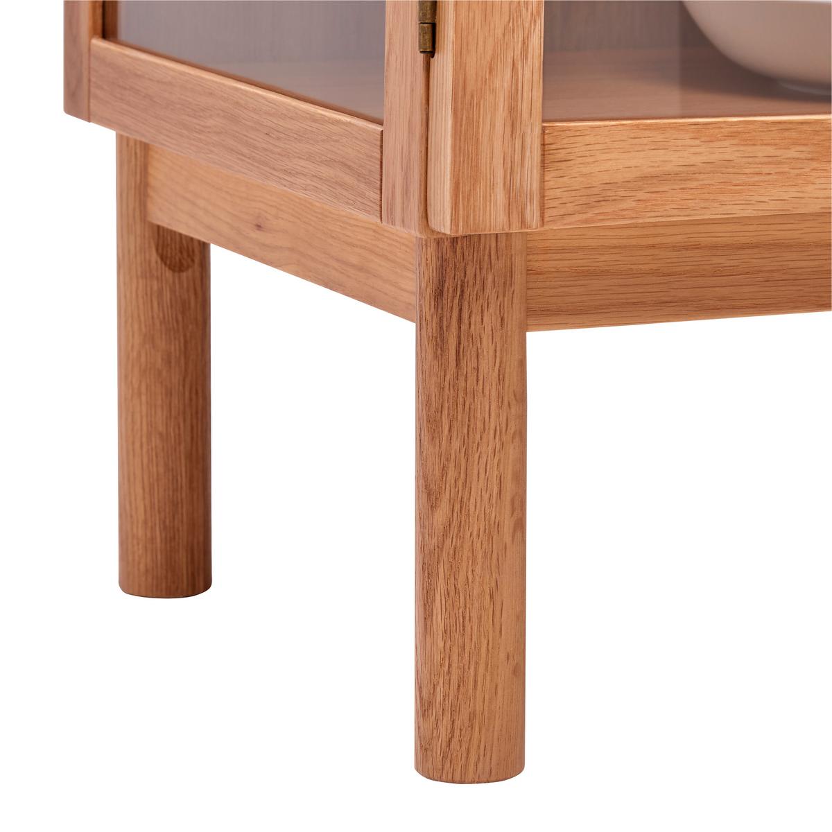 Vitrine Abir Eichefarben - Eichefarben/Naturfarben, MODERN, Karton/Glas (50/180/40cm) - Mömax