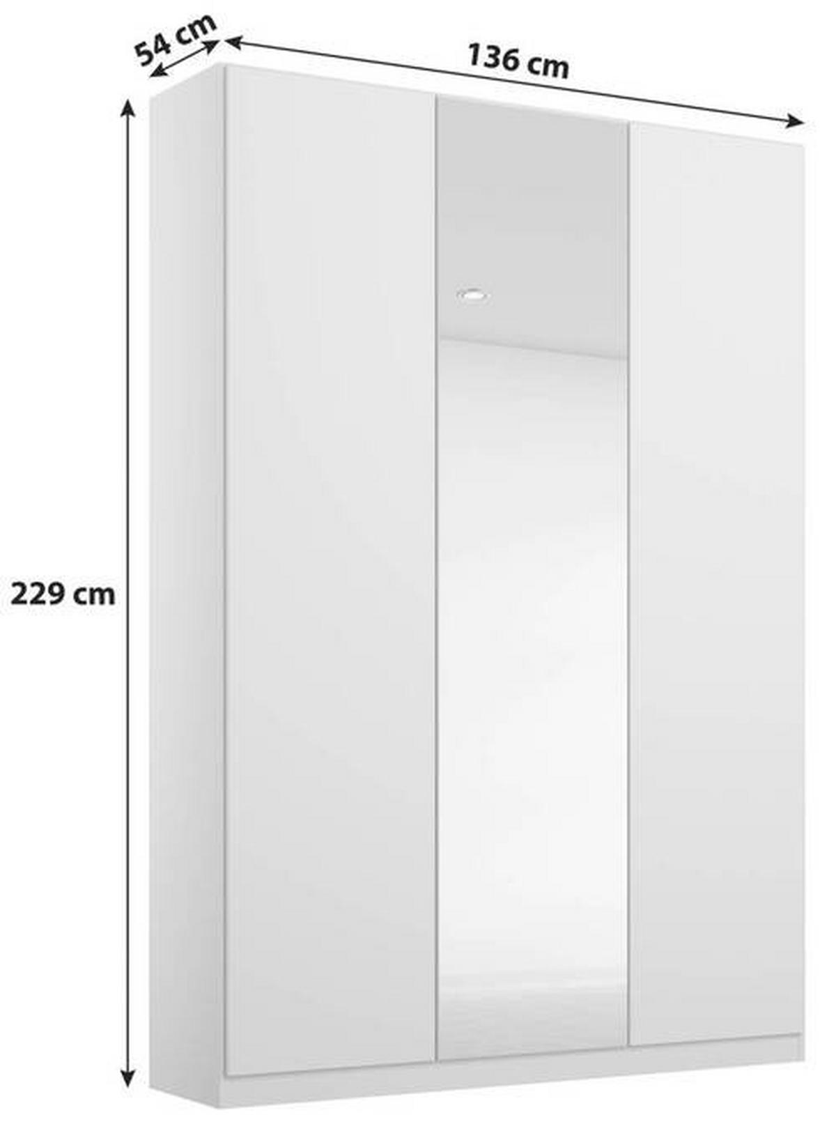 DULAP USI ROTATIVE ALABAMA - stejar Sonoma/argintiu, Modern, material pe bază de lemn (136/229/54cm) - Modern Living