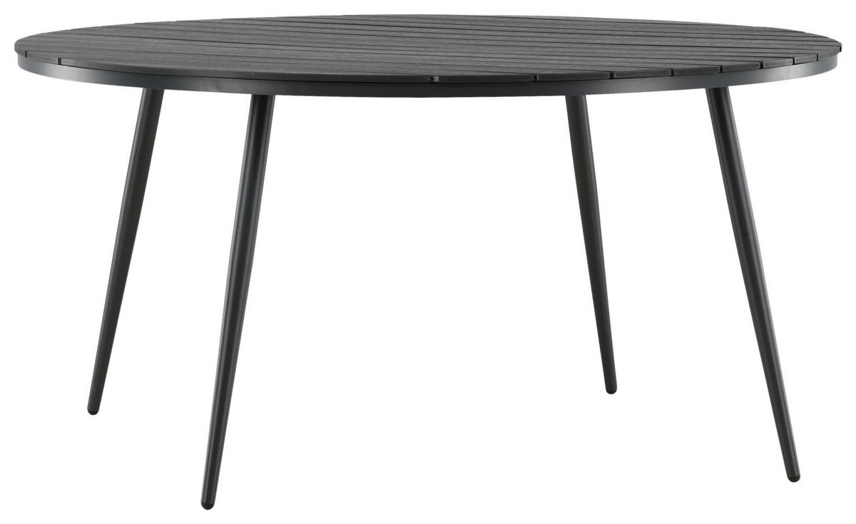 GARTENTISCH BREAK - Schwarz, KONVENTIONELL, Kunststoff/Metall (150/150/74cm) - Gardenson