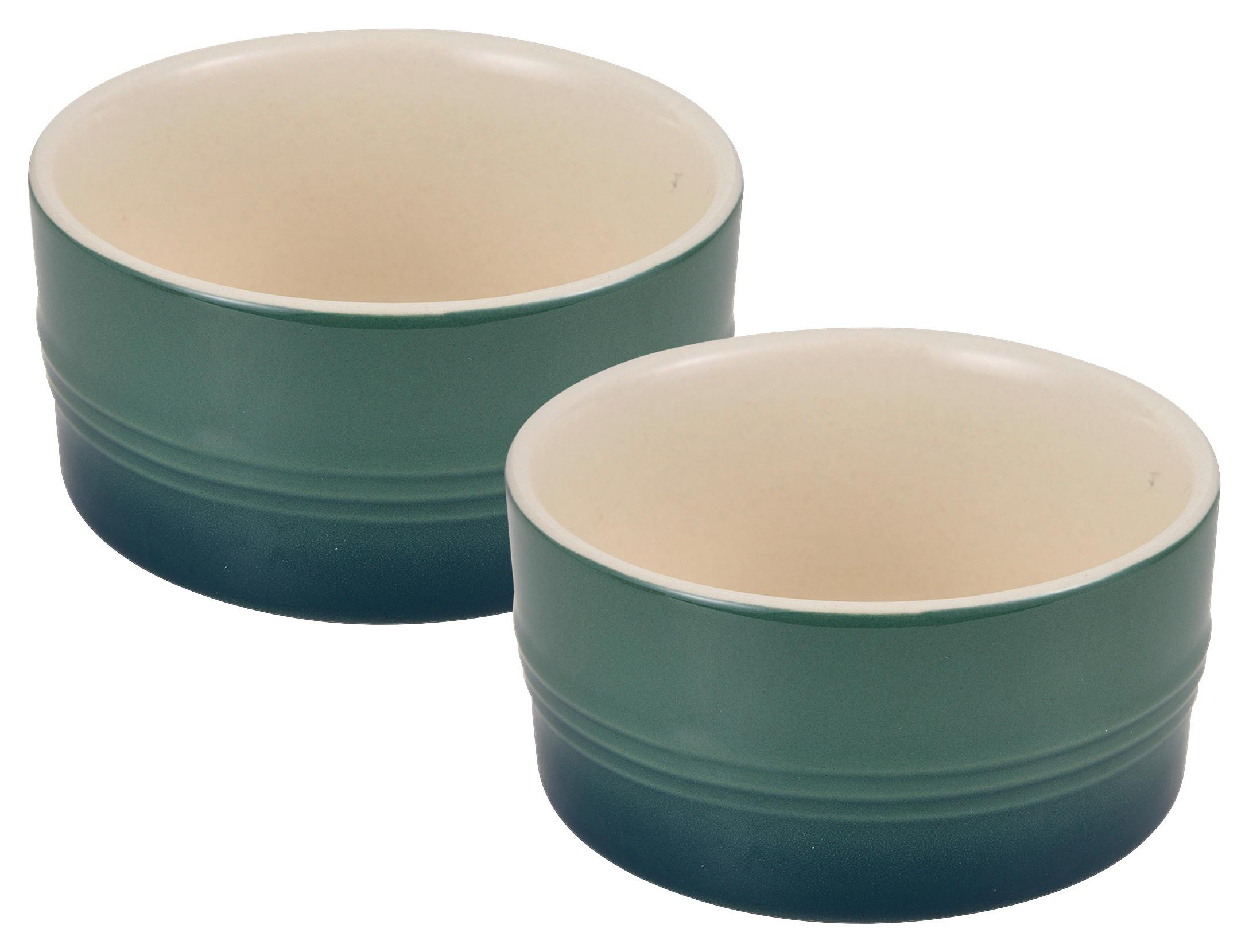 Auflaufformenset Elisa S Grün, 2-teilig - Grün, KONVENTIONELL, Keramik - Modern Living