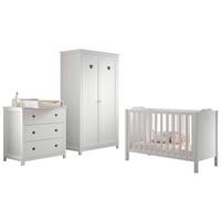 Babyzimmer AMORI in Kiefer MDF, teilmassiv, Weiß - Weiß, MODERN, Holz/Holzwerkstoff - MID.YOU