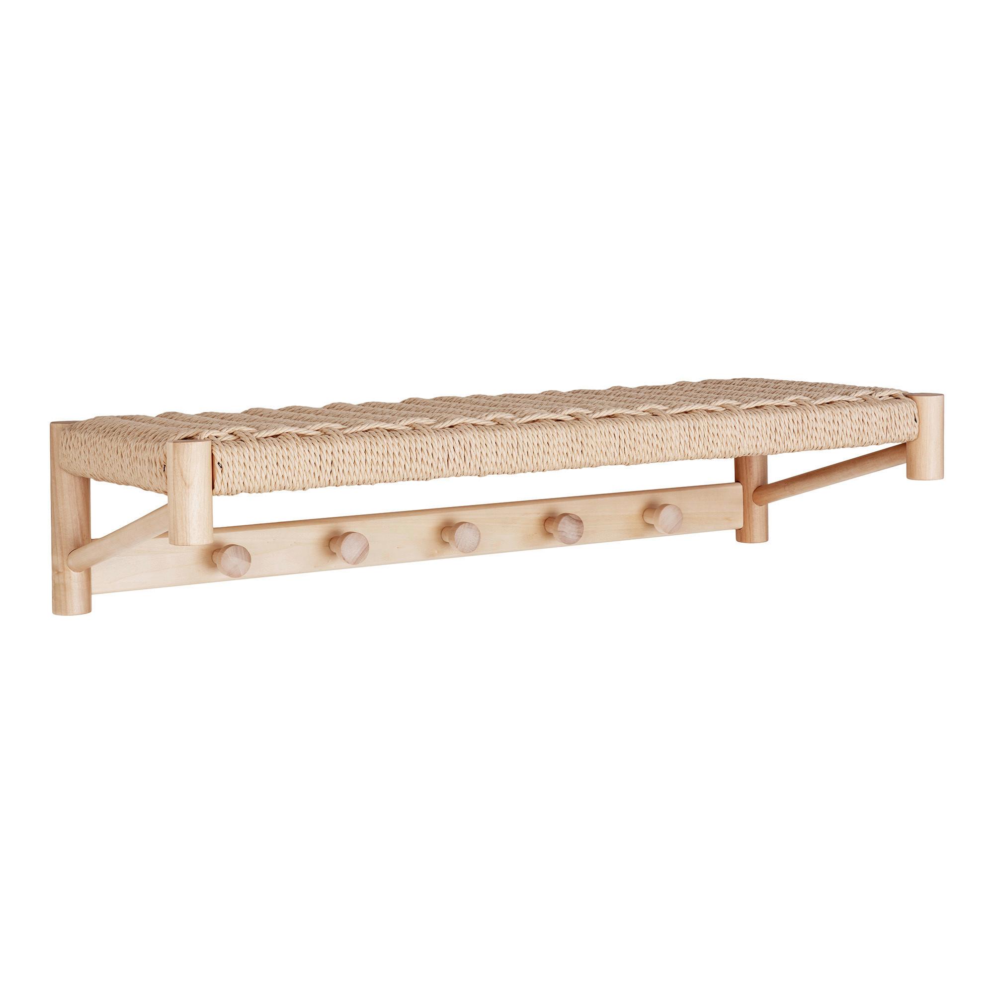 Dekowandregal Abana hat Shelf Naturfarben - Naturfarben, Basics, Naturmaterialien/Holz (78/17/31cm)