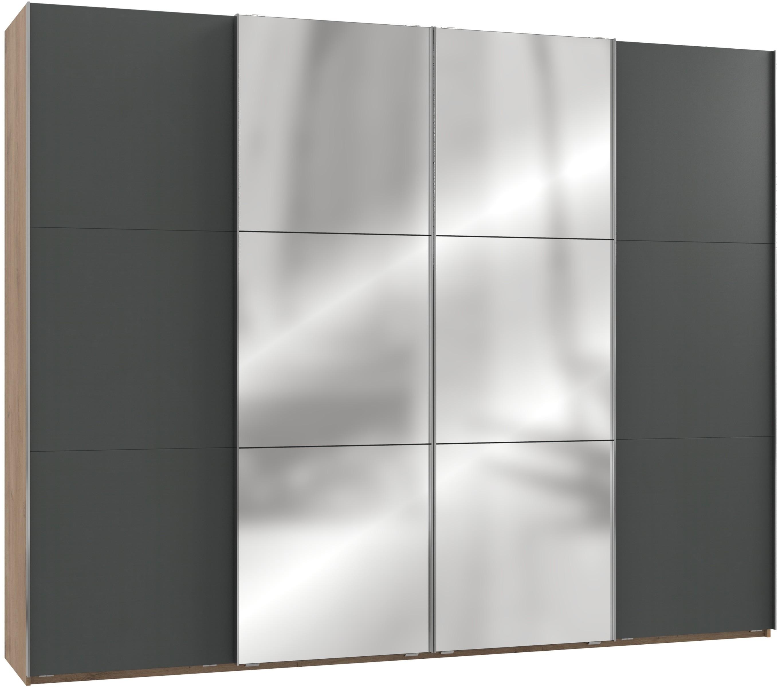 Ormar S Kliznim Vratima Level 36 A - boje grafita/boje hrasta, Moderno, drvni materijal/metal (300/236/65cm) - Modern Living
