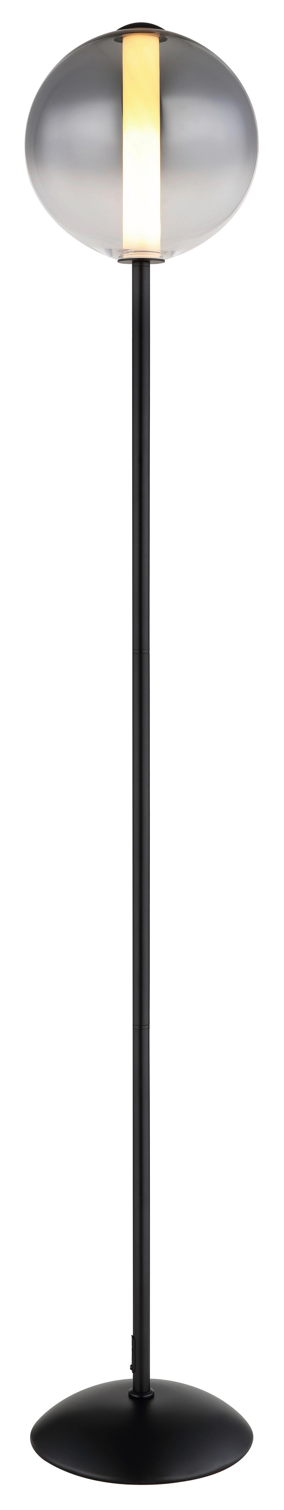 LED-STEHLEUCHTE 15798S LACY - Weiss/Schwarz, Konventionell, Glas/Kunststoff (25/152cm) - Globo