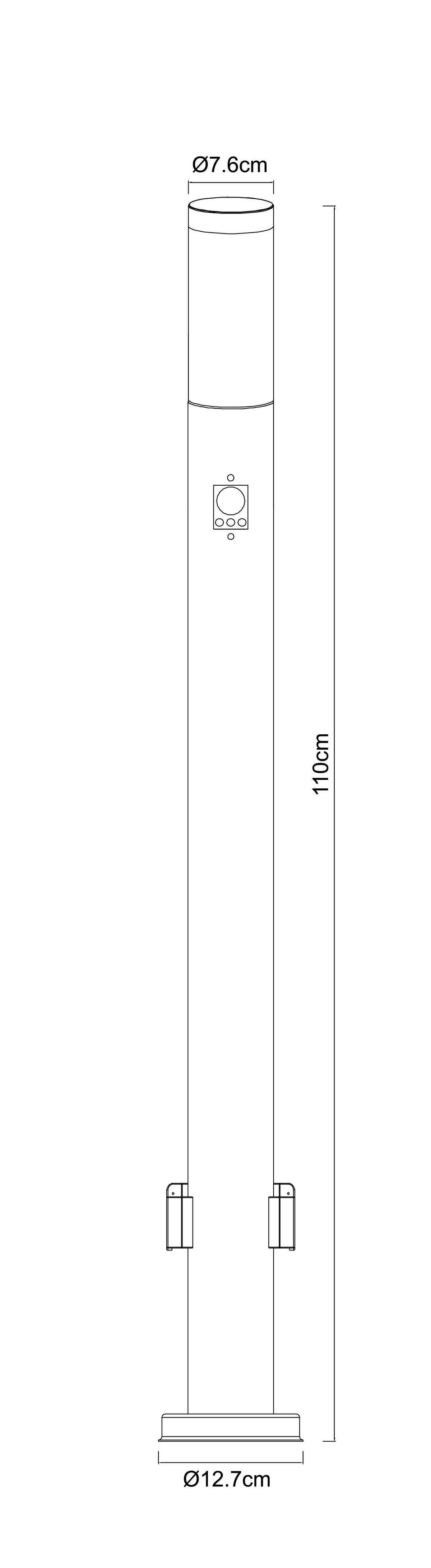 Zunanja Svetilka Boston, 9 W - opal, Basics, kovina/umetna masa (12,7/110cm) - Globo