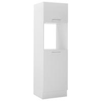 Szekrény Beépíthető Gépekhez Turin Bks 60 White - krómszínű/fehér, Trend, faalapú anyag/fém (60/211/57cm) - MID.YOU