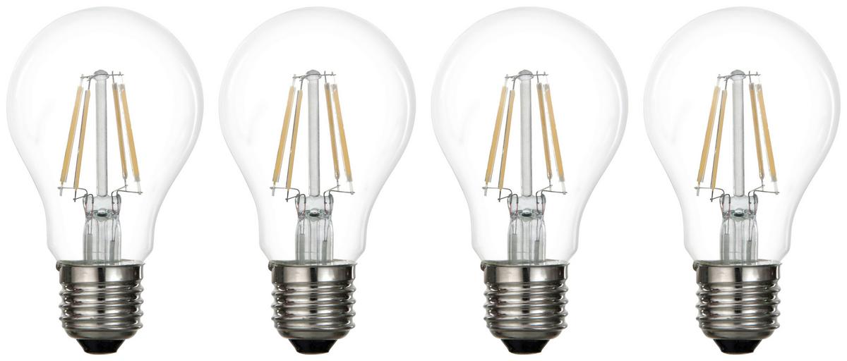 LED-fényforrás Multi 4x6w - áttetsző, Üveg/fém (6/10,6cm) - Modern Living