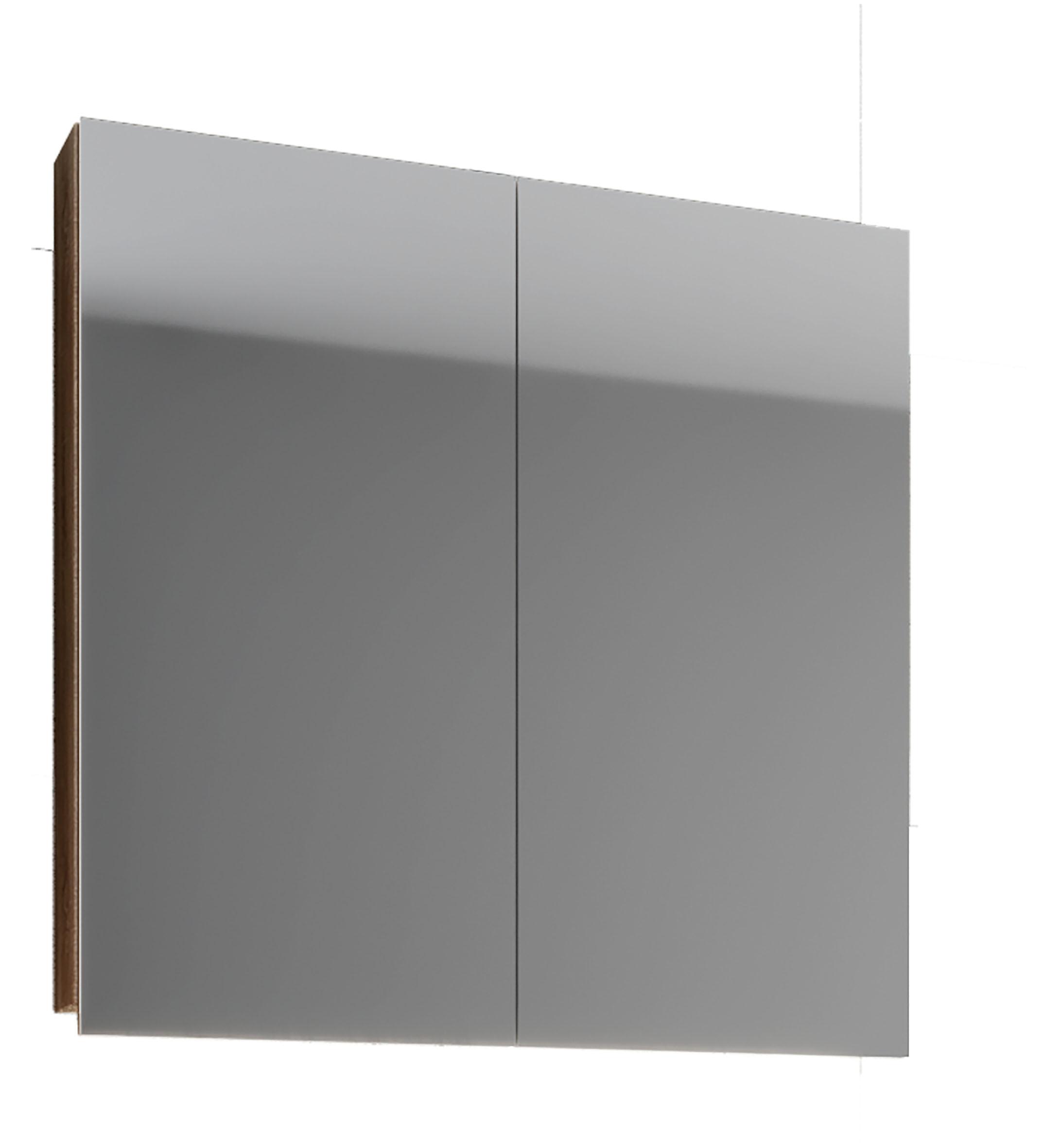 Omara Z Ogledalom Vcb 1, Hrast - hrast sonoma, Basics, steklo/leseni material (80/59/12cm) - MID.YOU