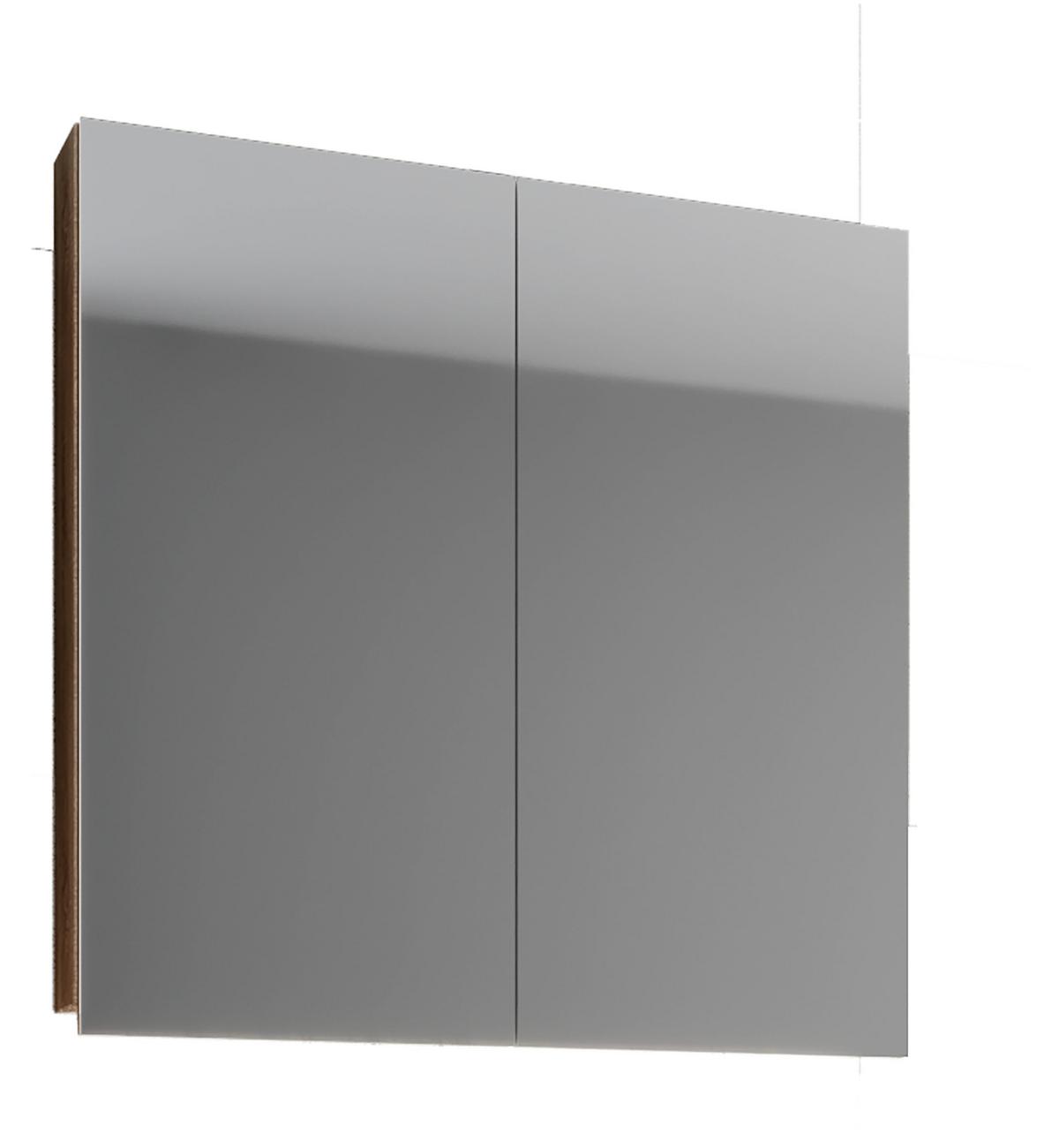 Omara Z Ogledalom Vcb 1, Hrast - hrast sonoma, Basics, steklo/leseni material (80/59/12cm) - MID.YOU