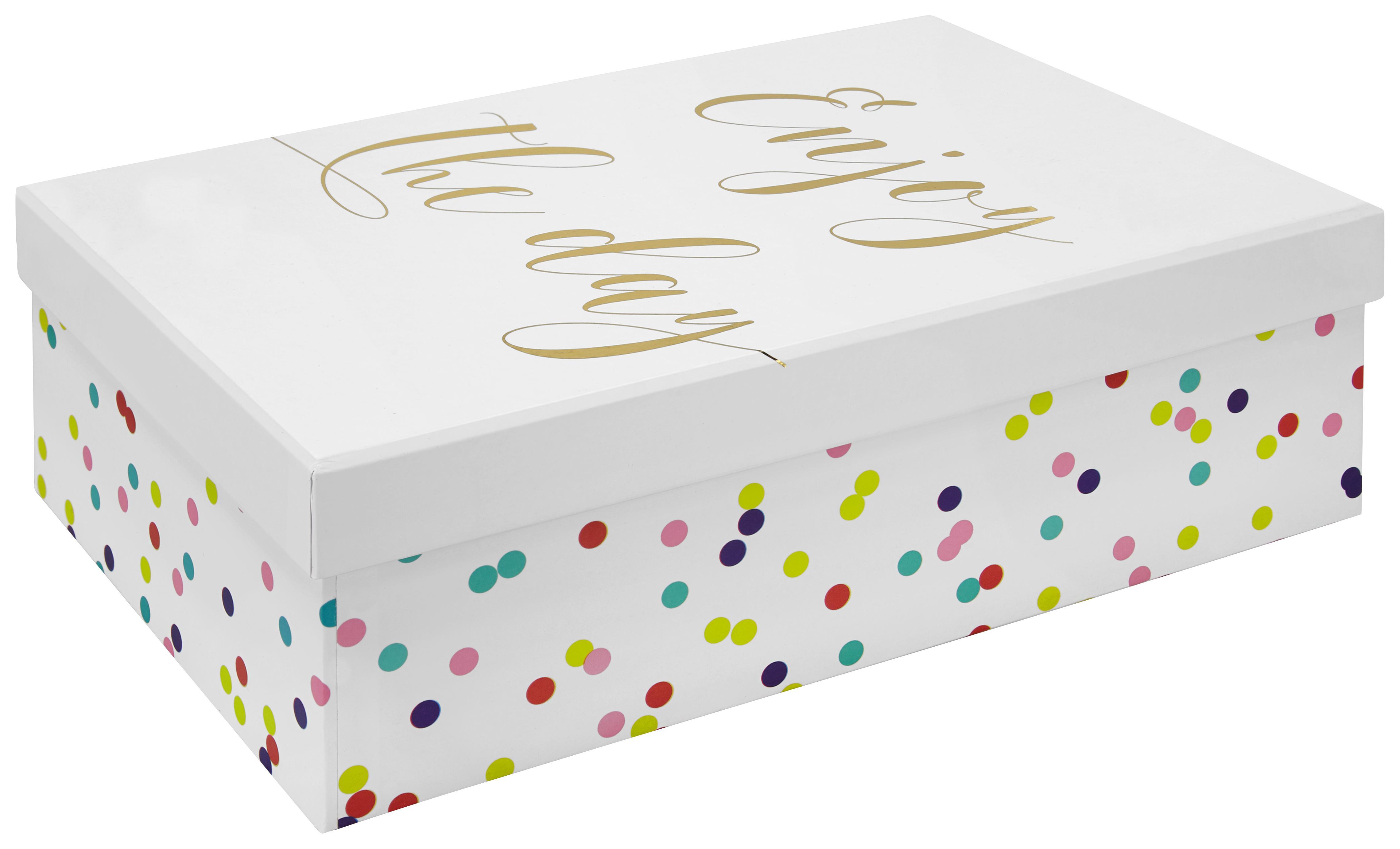 Geschenkbox Dreams Weiß - Weiß, Karton (28/9/18cm) - Mömax modern living